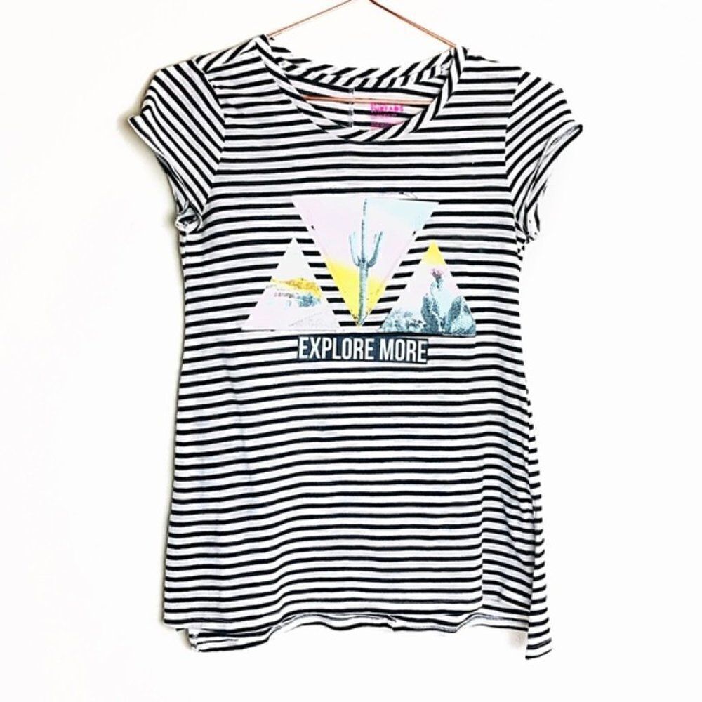 EUC Epic Threads Striped Graphic Tee XL JR - Picture 1 of 5